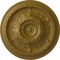 Ekena Millwork Oslo Ceiling Medallion (Fits Canopies up to 7 5/8"), Hand-Painted Gold, 38 3/8"OD x 2 7/8"P CM38OSGLS - alternate 1